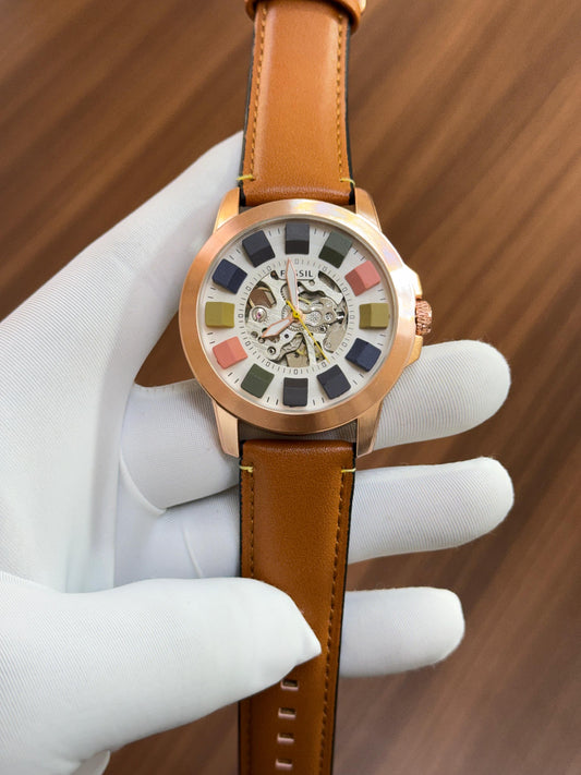 Fossil Automatic Rainbow Brown Edition