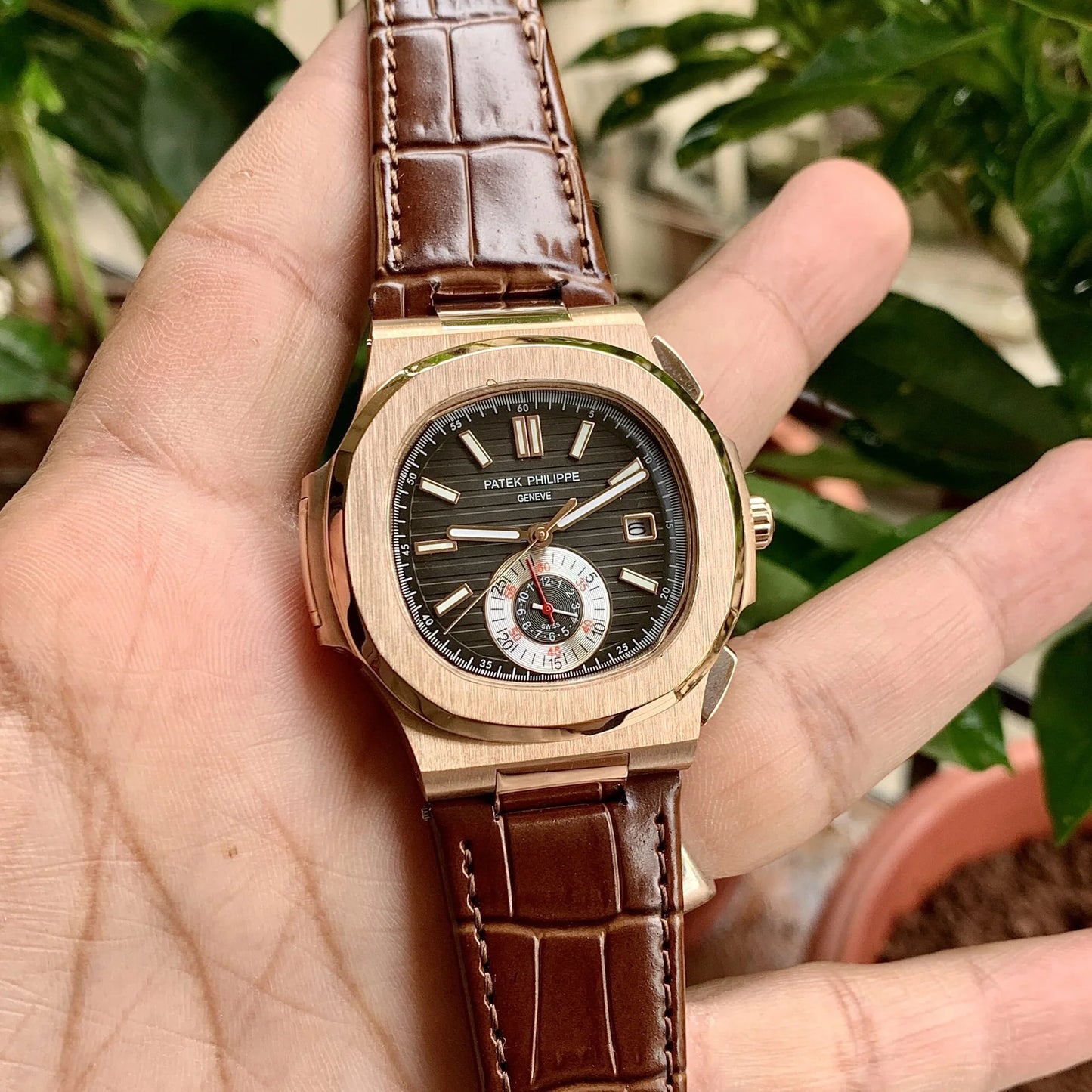 Patek Philippe Brown Exclusive Nautilus With OG Box