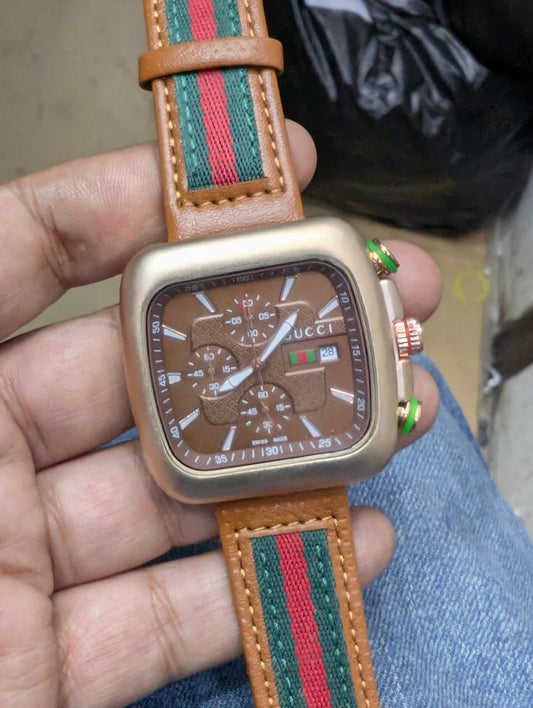 GUCCI SQUARE CHRONOGRAPH WATCH