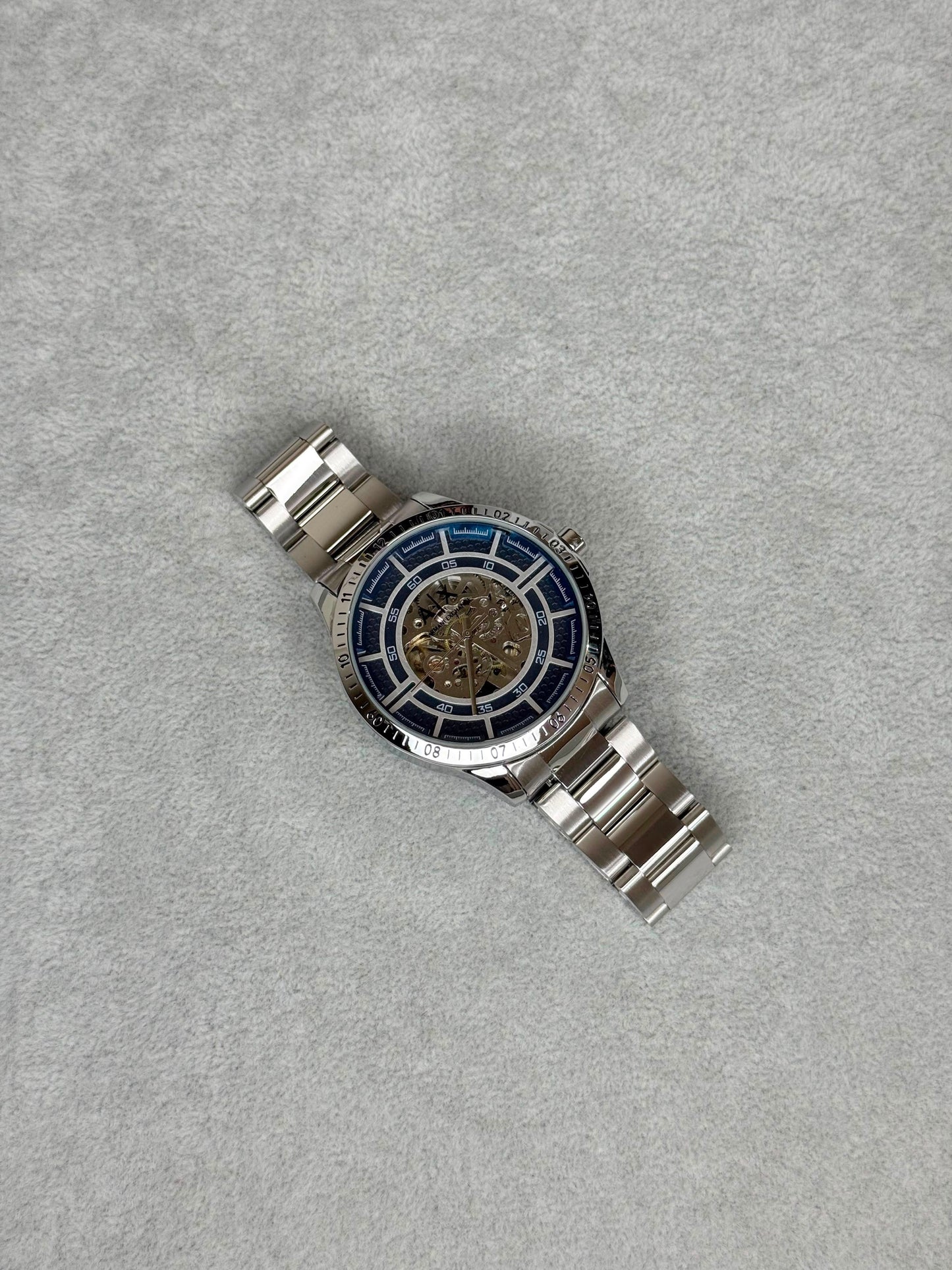 Armani Exchange Silver Blue Automatic