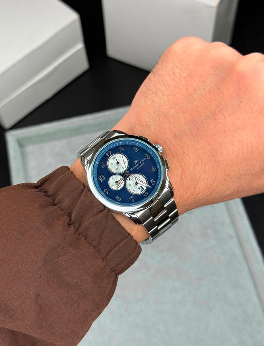 Maurice Lacroix Silver chain With Blue dial
