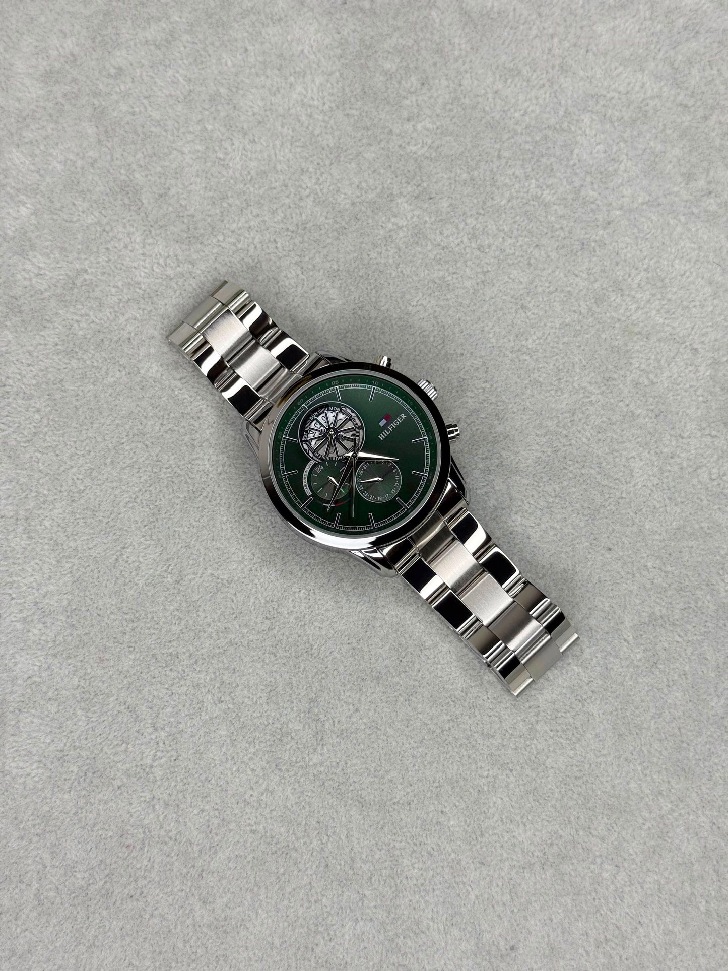 Tommy Hilfiger Silver Green Multifunction