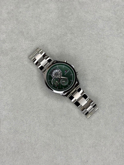 Tommy Hilfiger Silver Green Multifunction