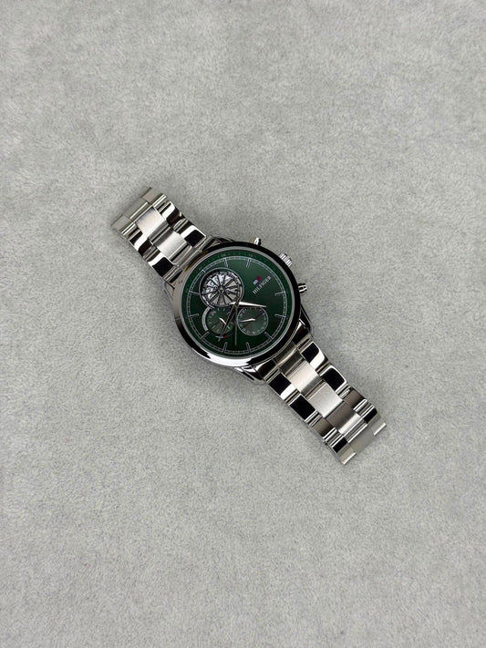 Tommy Hilfiger Silver Green Multifunction