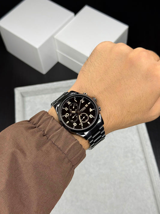 Fossil Grant Rose Black Chronograph Edition