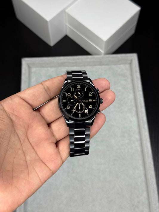 Fossil Grant Rose Black Chronograph Edition