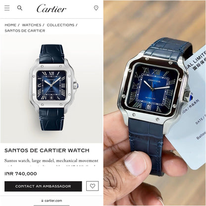 Cartier Blue Automatic DE SANTOS