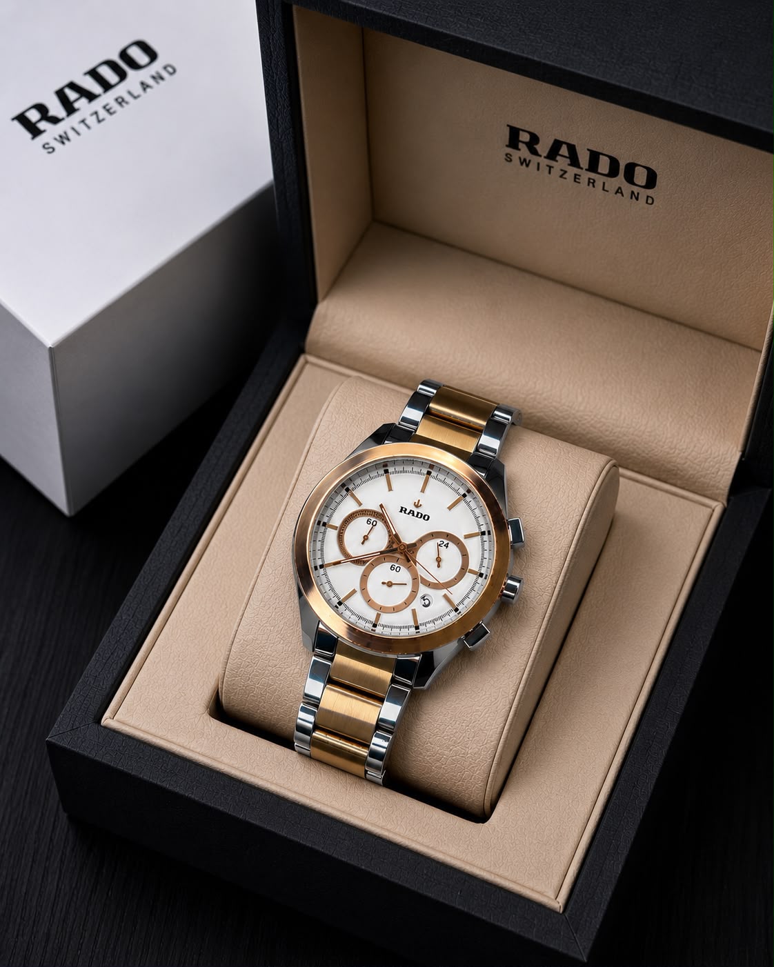 Rado HyperChrome Two Tone Chronograph Watch