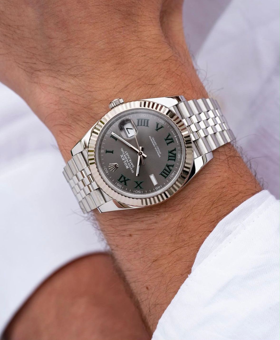 Rolex Date Just Grey Oyster Perpetual