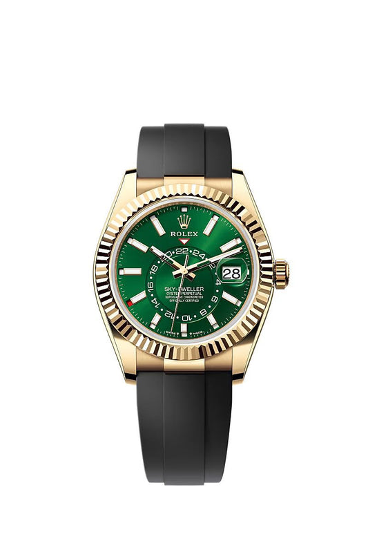 Rolex Sky-Dweller Green Gold OysterFlex