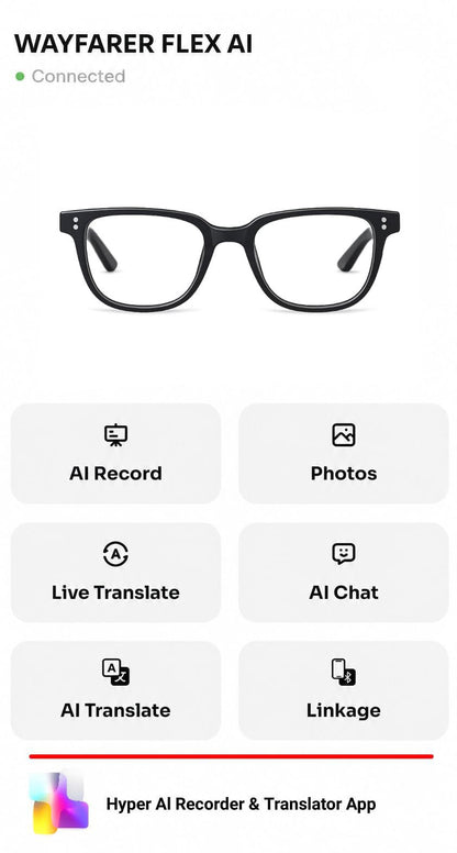RAYBAN WAYFARER FLEX AI Smart Audio Glasses