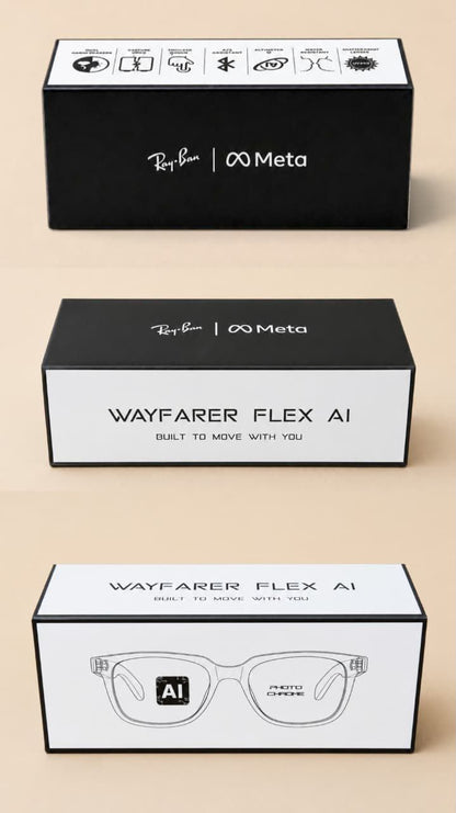 RAYBAN WAYFARER FLEX AI Smart Audio Glasses