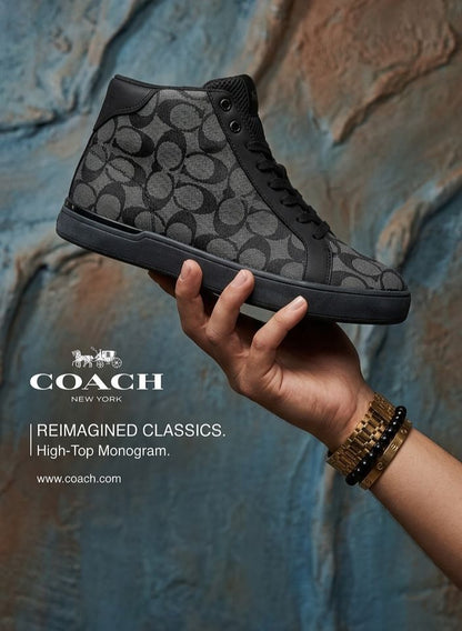 COACH USA MID GREY TRAINERS