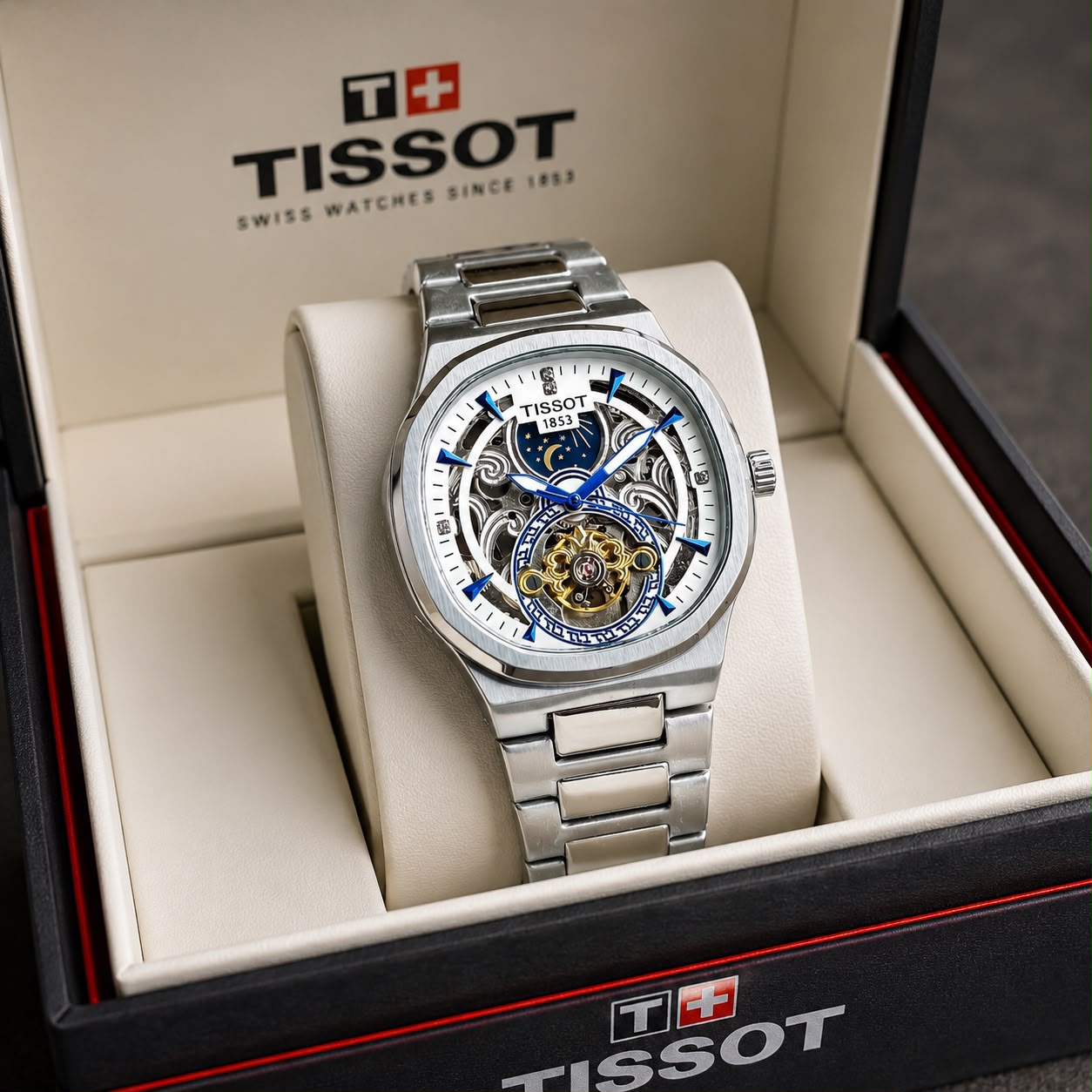 Tissot Silver Sun-Moon Automatic