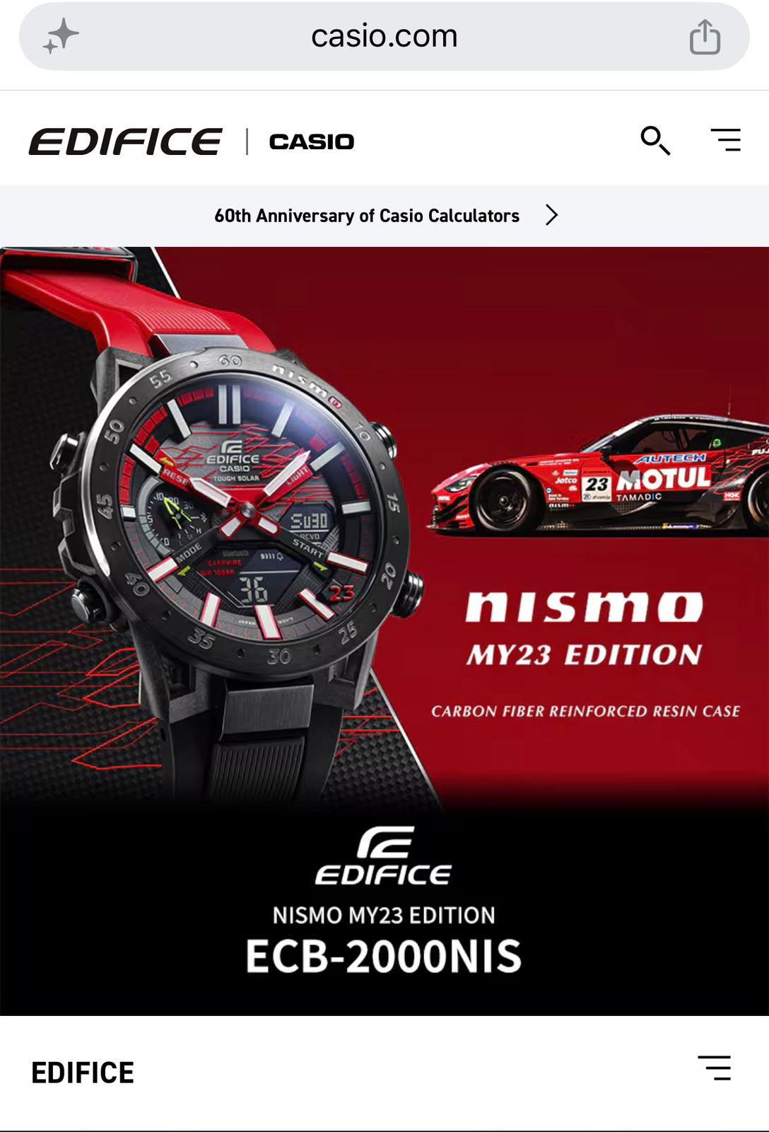 Edifice Casio ECB-2000NIS