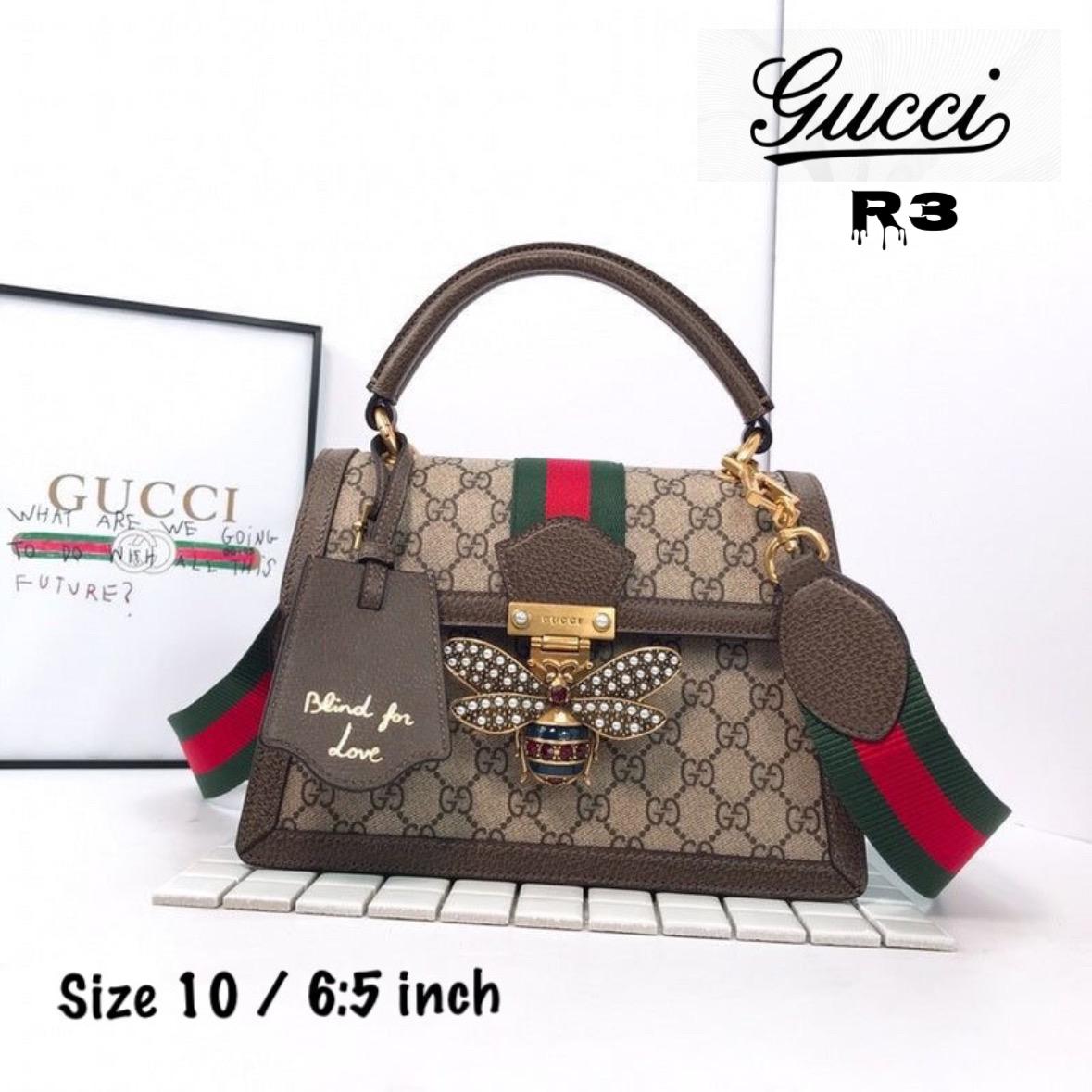 GUCCI PADLOCK QUEEN MARGARET BEE PRESS LOCK SHOULDER BAG