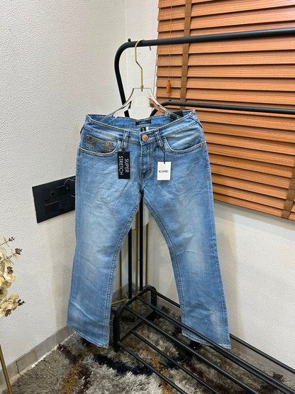 TRUE RELIGION IMPORTED POCKET HEAVY EMBROIDERED BOOT CUT DENIM*