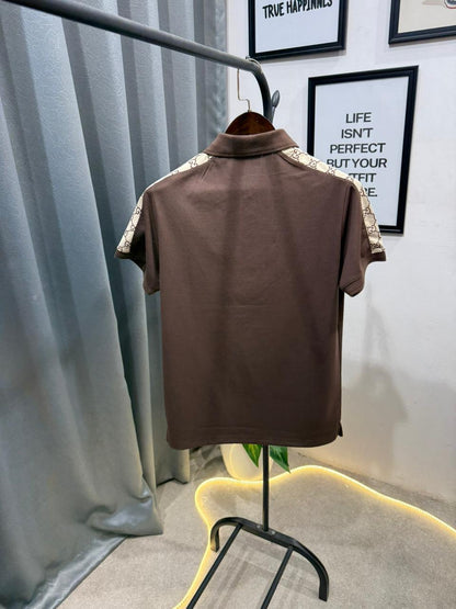 Gucci Imported POLO T SHIRT With GG Strip And Embroidery Logo