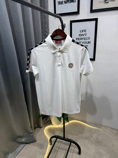 Gucci Imported POLO T SHIRT With GG Strip And Embroidery Logo