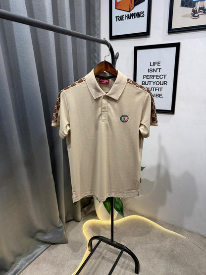 Gucci Imported POLO T SHIRT With GG Strip And Embroidery Logo