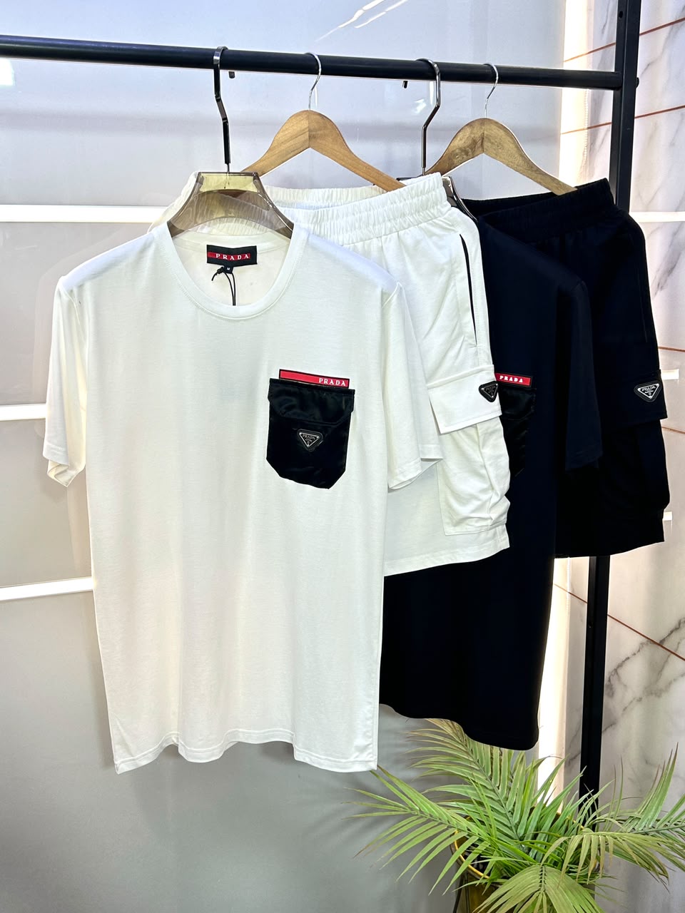 Prada Extra Premium Cord set With Brand Packing