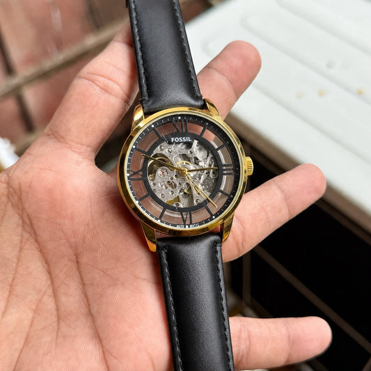 Fossil Townsman Automatic Golden Black WITH OG BOX