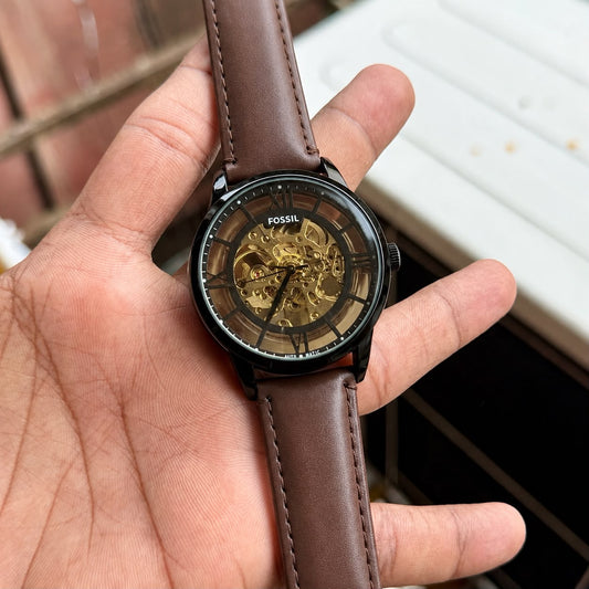 Fossil Townsman Automatic Full Brown WITH OG BOX