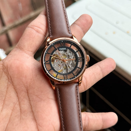 Fossil Townsman Automatic Rose Brown WITH OG BOX