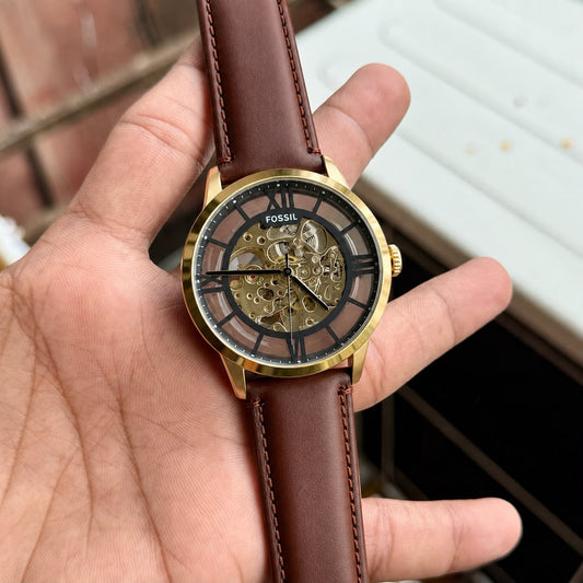 Fossil Townsman Automatic Golden Brown With OG BOX