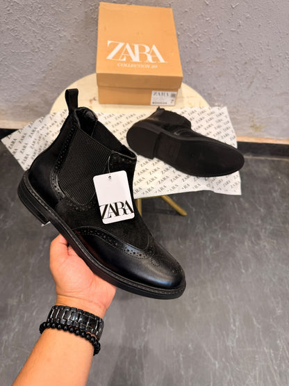 ZARA SURPLUS OXFORD LEATHER CHELSEA BOOTS