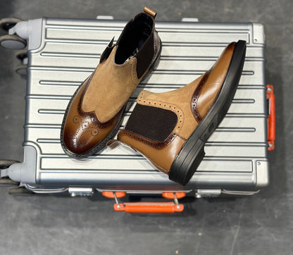 ZARA SURPLUS OXFORD LEATHER CHELSEA BOOTS