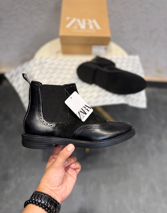 ZARA SURPLUS OXFORD LEATHER CHELSEA BOOTS