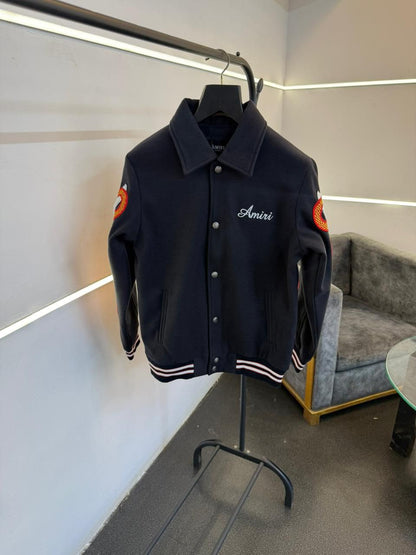 AMIRI BONE SNAKE VARSITY JACKET