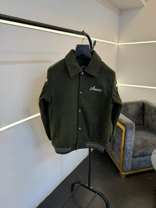 AMIRI BONE SNAKE VARSITY JACKET