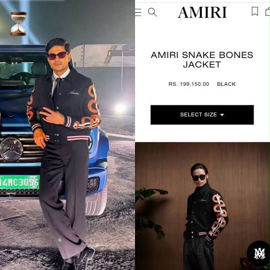 AMIRI BONE SNAKE VARSITY JACKET