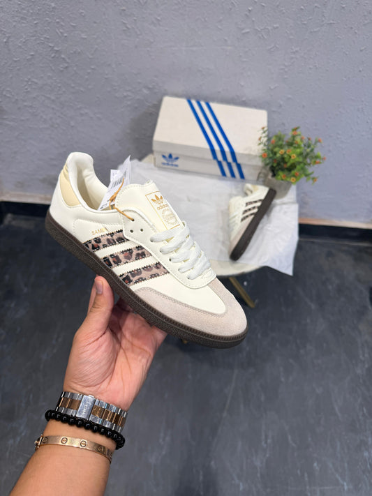 ADIDAS ORIGINAL SAMBA CREAM LEOPARD STRIPES
