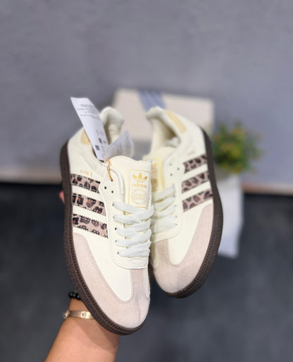 ADIDAS ORIGINAL SAMBA CREAM LEOPARD STRIPES