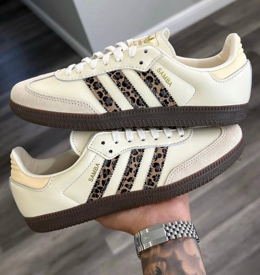 ADIDAS ORIGINAL SAMBA CREAM LEOPARD STRIPES