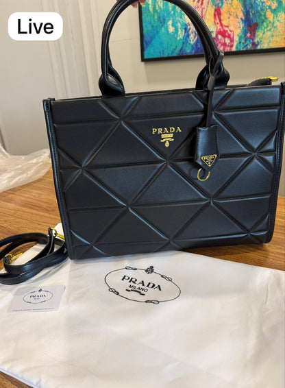 PRADA SYMBOLE BLACK TOTE BAG
