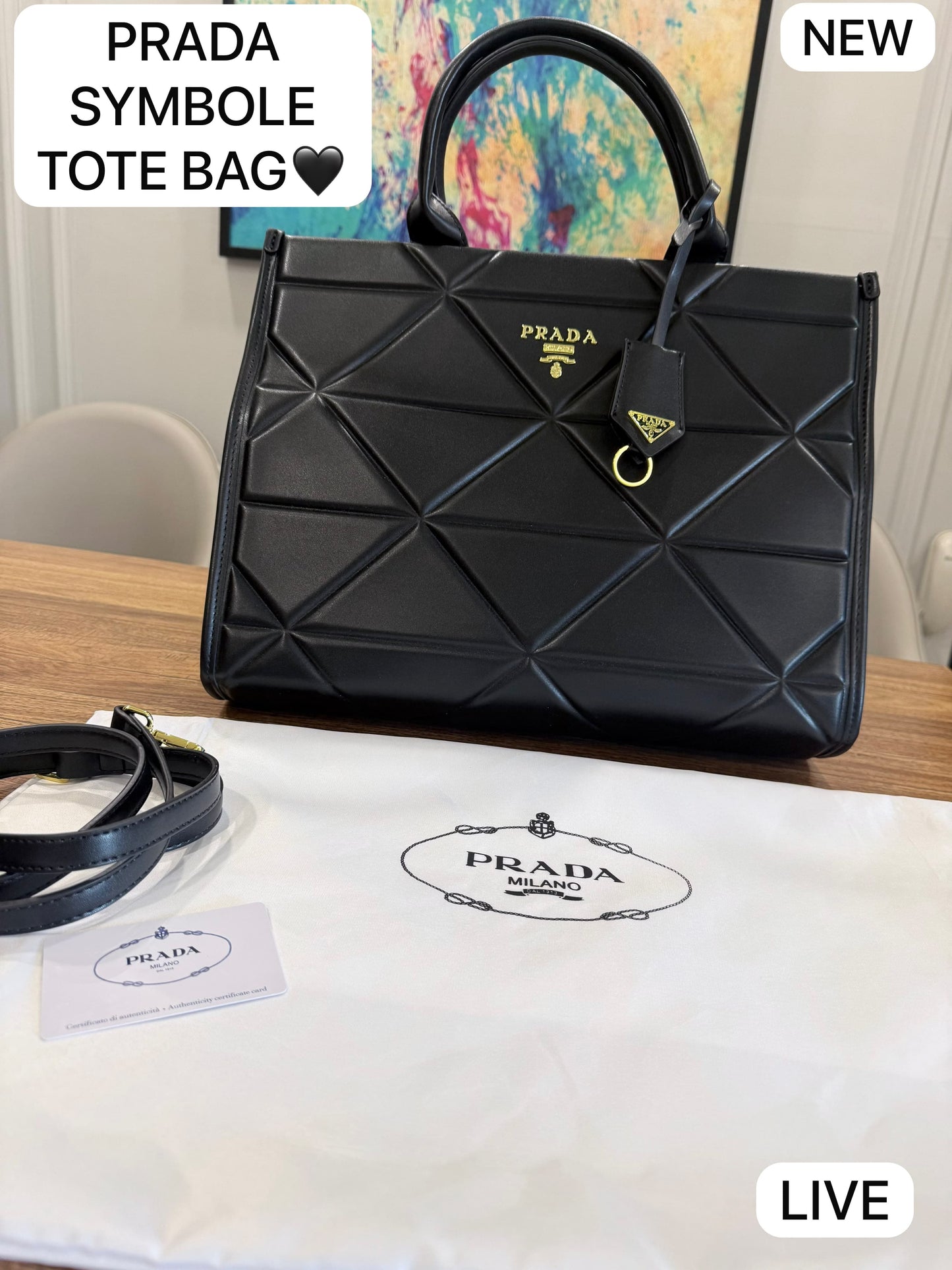 PRADA SYMBOLE BLACK TOTE BAG