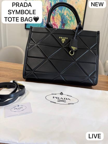 PRADA SYMBOLE BLACK TOTE BAG