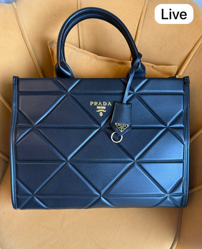 PRADA SYMBOLE BLACK TOTE BAG