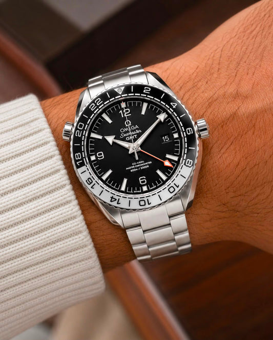 OMEGA Seamaster Planet Ocean GMT Dual Time Zone With OG Box