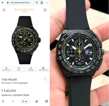 TAG HEUER FORMULA 1 SEMI GREEN CHRONOGRAPH