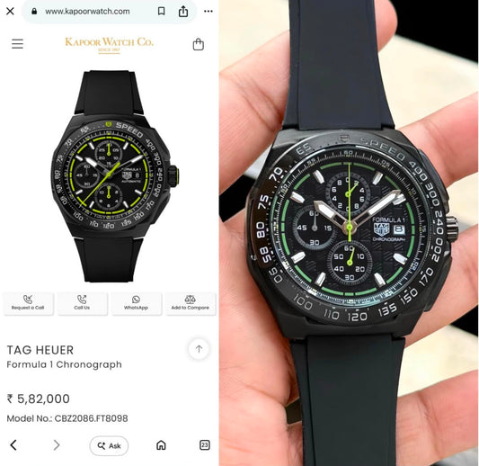 TAG HEUER FORMULA 1 SEMI GREEN CHRONOGRAPH