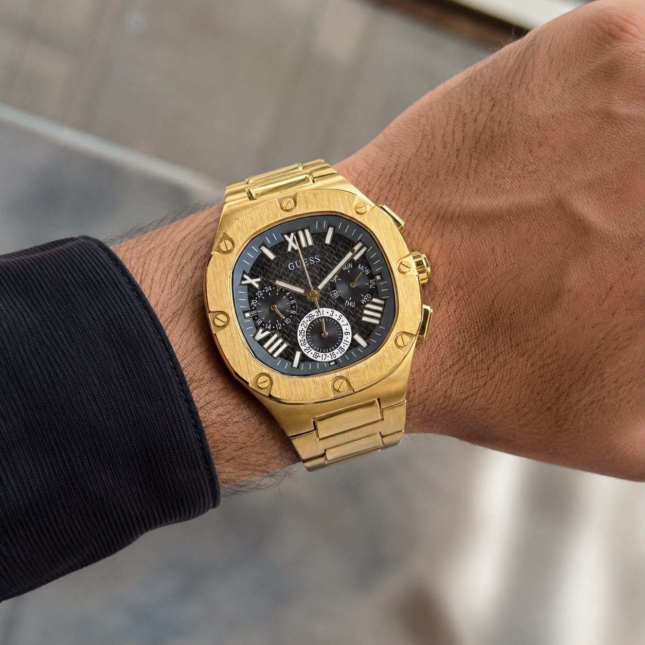 Guess Golden Headline Chronograph With OG BOX