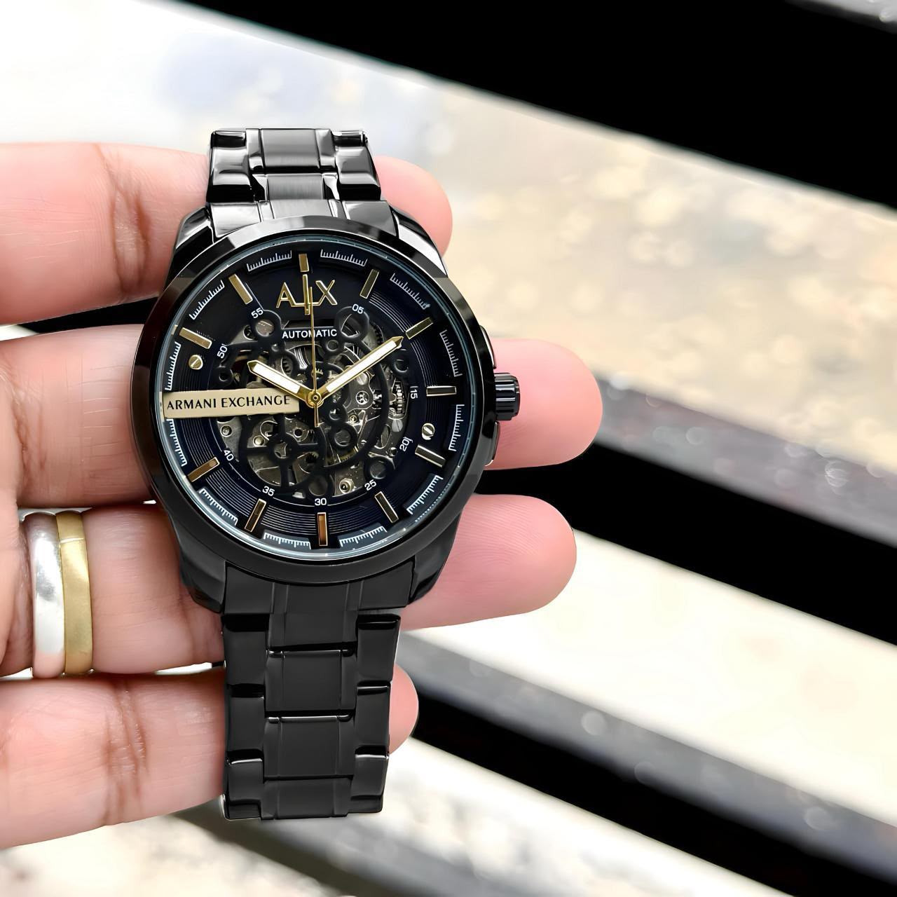 Armani Exchange Black Hampton Automatic