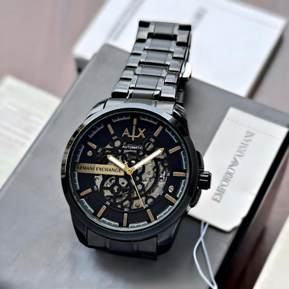 Armani Exchange Black Hampton Automatic