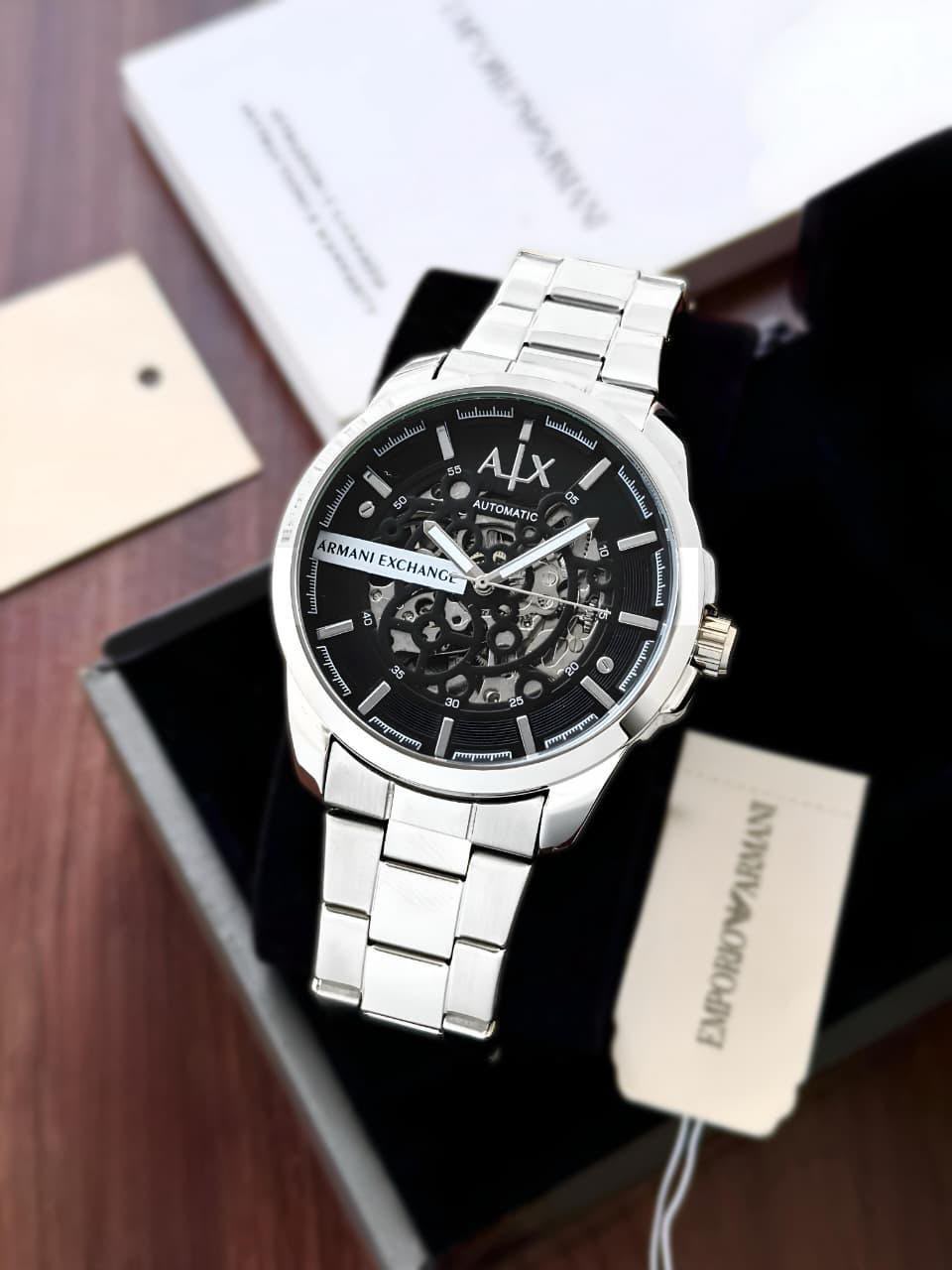 Armani Exchange Silver Hampton Automatic 43mm