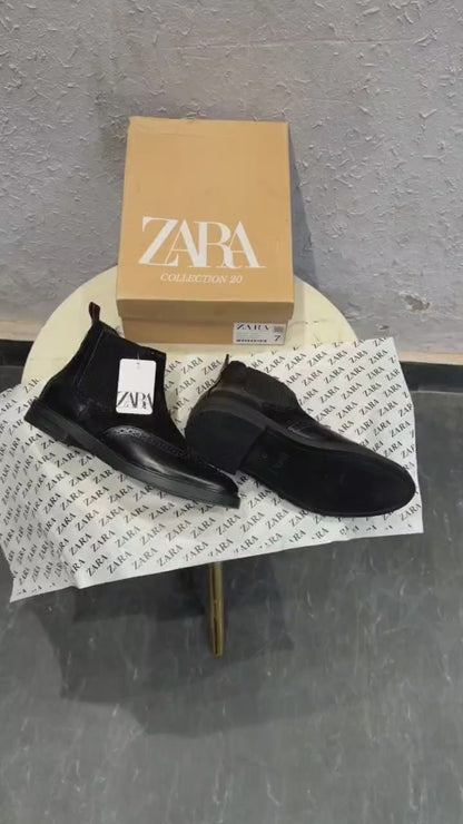 ZARA SURPLUS OXFORD LEATHER CHELSEA BOOTS